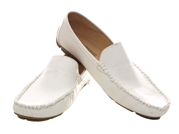 Herrenschuhe Halbschuhe Mokassin Slipper Loafer White # 906
