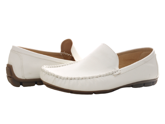 Chaussures pour hommes, chaussures basses, mocassins, slippers, loafers blanc n° 906