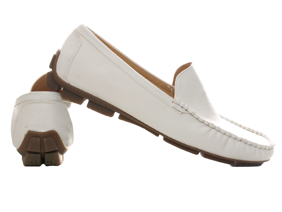 Herrenschuhe Halbschuhe Mokassin Slipper Loafer White # 906