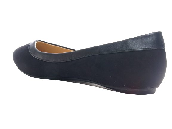 Ballerines mocassins à enfiler pour femmes, chaussures basses, décontractées, noir # 1060