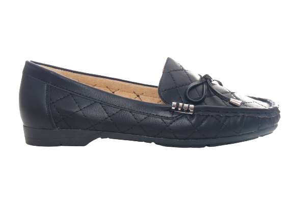 Mocassins ballerines chaussures basses pour femmes slip-on plates décontractées noir # 480