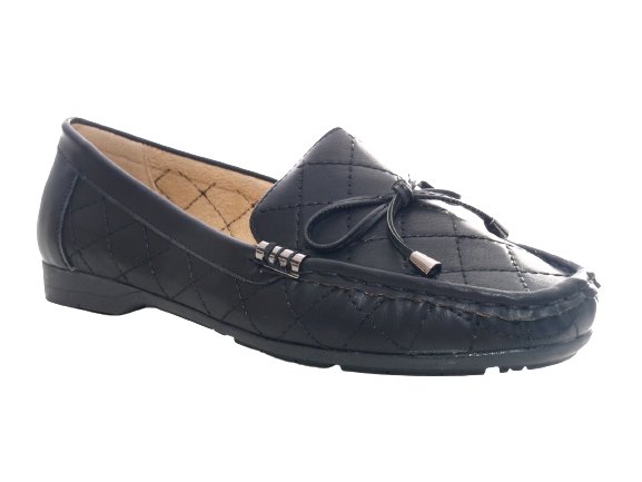 Mocassins ballerines chaussures basses pour femmes slip-on plates décontractées noir # 480