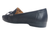 Damen Slipper Halbschuhe Ballerina Loafer Mokassins Slip On Flats Freizeit Black # 480