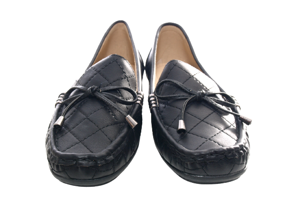 Mocassins ballerines chaussures basses pour femmes slip-on plates décontractées noir # 480