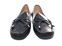 Damen Slipper Halbschuhe Ballerina Loafer Mokassins Slip On Flats Freizeit Black # 480