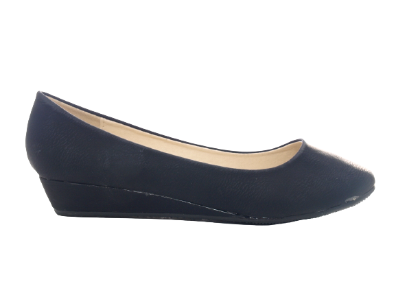 Ballerines mocassins à semelles compensées pour femmes, chaussures à enfiler, décontractées, noir # 1111