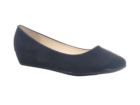 Ballerines mocassins à semelles compensées pour femmes, chaussures à enfiler, décontractées, noir # 1111