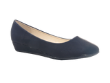 Damen Slipper Keilabsatz Ballerina Loafer Mokassins  Slip On Flats Freizeit Black #  1111