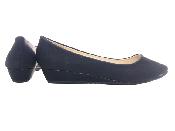 Ballerines mocassins à semelles compensées pour femmes, chaussures à enfiler, décontractées, noir # 1111