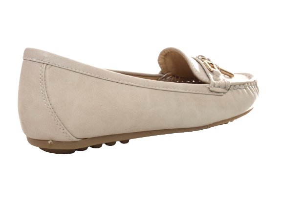 Chaussures à enfiler pour femmes, ballerines, mocassins, slip-on, chaussures plates, loisirs, beige # 954