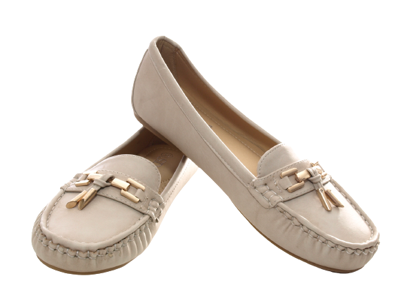 Chaussures à enfiler pour femmes, ballerines, mocassins, slip-on, chaussures plates, loisirs, beige # 954