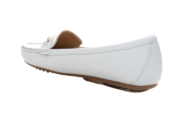 Women's slip-on shoes ballerinas loafers moccasins slip-ons flats casual white # 954
