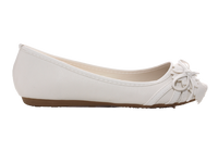 Damen Slipper Halbschuhe Ballerina Loafer Mokassins Slip On Flats Freizeit White # 1876