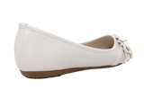 Damen Slipper Halbschuhe Ballerina Loafer Mokassins Slip On Flats Freizeit White # 1876