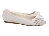 Damen Slipper Halbschuhe Ballerina Loafer Mokassins Slip On Flats Freizeit White # 1876