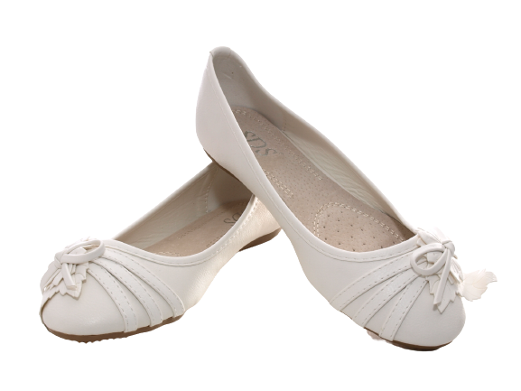 Ballerines mocassins chaussures basses à enfiler pour femmes, décontracté blanc # 1876