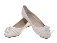 Damen Slipper Halbschuhe Ballerina Loafer Mokassins Slip On Flats Freizeit White # 1876