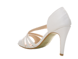 Damen High Heels Brautschuhe Hochzeit Abendschuhe Pumps Riemen White # 25816