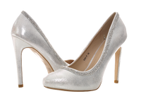 Damen High Heel Pumps Abendschuhe Stilettos Silver # 0291