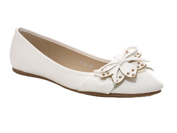 Women's Slip-On Shoes Ballerinas Loafers Moccasins Slip-On Flats Casual White # 9617