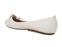 Damen Slipper Halbschuhe Ballerina Loafer Mokassins Slip On Flats Freizeit White # 9617