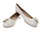 Damen Slipper Halbschuhe Ballerina Loafer Mokassins Slip On Flats Freizeit White # 9617