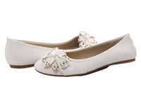 Damen Slipper Halbschuhe Ballerina Loafer Mokassins Slip On Flats Freizeit White # 9617