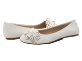 Damen Slipper Halbschuhe Ballerina Loafer Mokassins Slip On Flats Freizeit White # 9617