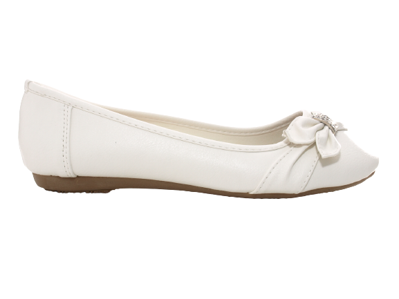 Chaussures femme ballerines mocassins slip-on plates décontractées blanc # 8187