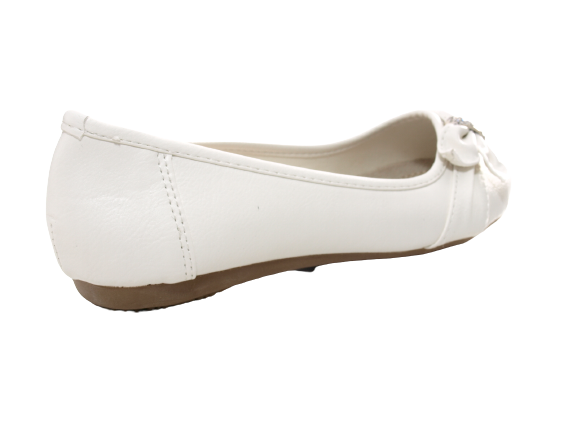 Chaussures femme ballerines mocassins slip-on plates décontractées blanc # 8187
