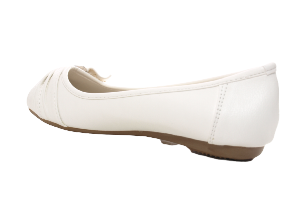 Chaussures femme ballerines mocassins slip-on plates décontractées blanc # 8187