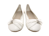 Damen Slipper Halbschuhe Ballerina Loafer Mokassins Slip On Flats Freizeit White # 8187