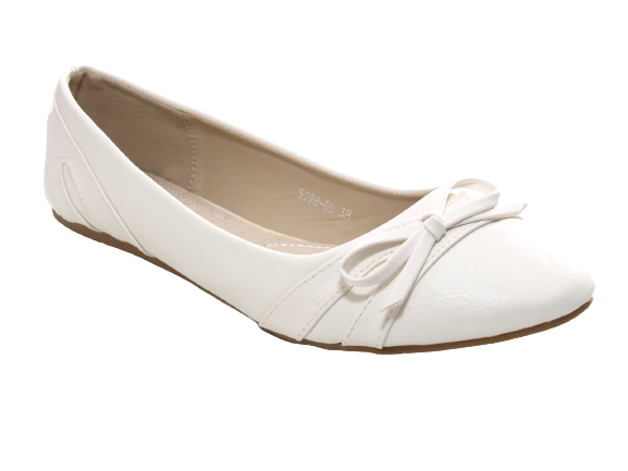 Damen Slipper Halbschuhe Ballerina Loafer Mokassins Slip On Flats Freizeit White # 5998