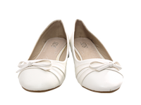 Damen Slipper Halbschuhe Ballerina Loafer Mokassins Slip On Flats Freizeit White # 5998