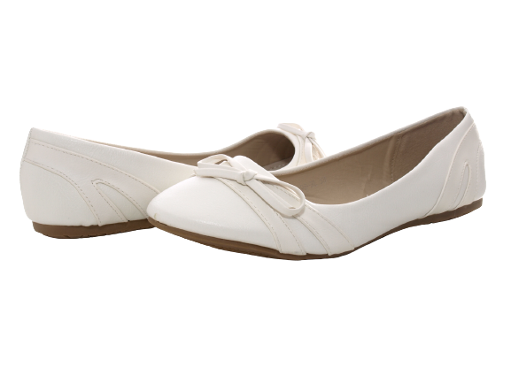 Mocassins ballerines chaussures basses à enfiler pour femme décontractées blanc # 5998