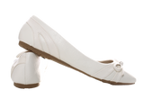 Damen Slipper Halbschuhe Ballerina Loafer Mokassins Slip On Flats Freizeit White # 5998