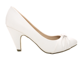 Damen High Heels Brautschuhe Hochzeit Abendschuhe Pumps Riemen White # 7429