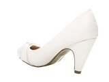 Damen High Heels Brautschuhe Hochzeit Abendschuhe Pumps Riemen White # 7429