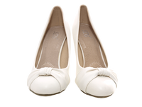 Damen High Heels Brautschuhe Hochzeit Abendschuhe Pumps Riemen White # 7429