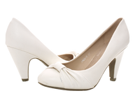Damen High Heels Brautschuhe Hochzeit Abendschuhe Pumps Riemen White # 7429