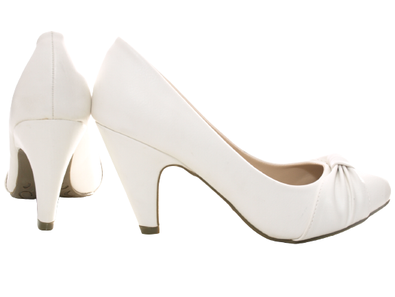 Women's High Heels Bridal Shoes Wedding Evening Shoes Pumps Strappy White # 7429