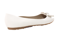 Damen Slipper Halbschuhe Ballerina Loafer Mokassins Slip On Flats Freizeit White # 38