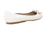 Damen Slipper Halbschuhe Ballerina Loafer Mokassins Slip On Flats Freizeit White # 38