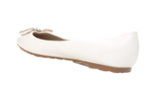 Damen Slipper Halbschuhe Ballerina Loafer Mokassins Slip On Flats Freizeit White # 38