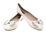 Damen Slipper Halbschuhe Ballerina Loafer Mokassins Slip On Flats Freizeit White # 38