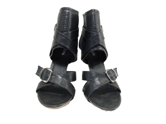 Damen High Heels Abendschuhe Pumps Riemen Black # 3559