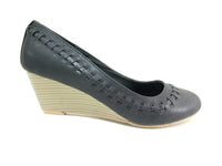 Damen Keilabsatz Pumps Black # 220