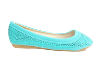 Damen Slipper Halbschuhe Ballerina Loafer Mokassins Slip On Flats Freizeit Green # 5985