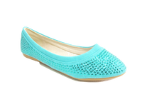 Damen Slipper Halbschuhe Ballerina Loafer Mokassins Slip On Flats Freizeit Green # 5985