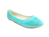 Damen Slipper Halbschuhe Ballerina Loafer Mokassins Slip On Flats Freizeit Green # 5985